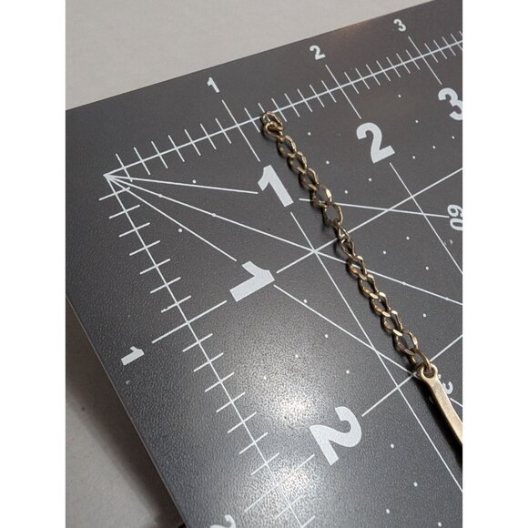 Monet golden tone champagne color rhinestone leaf paisley drop 18" Vtg 70s - Picture 13 of 15